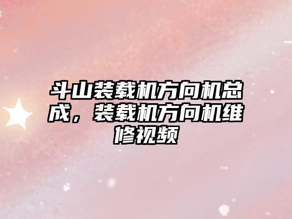 斗山裝載機方向機總成，裝載機方向機維修視頻