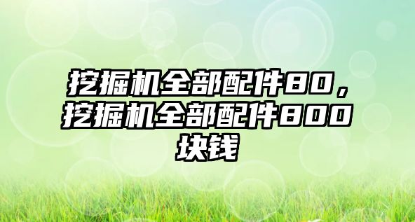 挖掘機(jī)全部配件80，挖掘機(jī)全部配件800塊錢