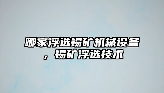 哪家浮選錫礦機(jī)械設(shè)備，錫礦浮選技術(shù)