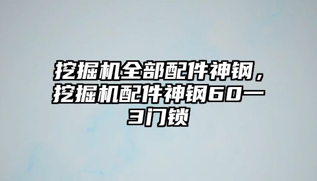 挖掘機(jī)全部配件神鋼，挖掘機(jī)配件神鋼60一3門鎖