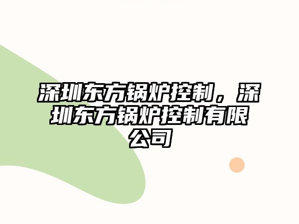 深圳東方鍋爐控制，深圳東方鍋爐控制有限公司