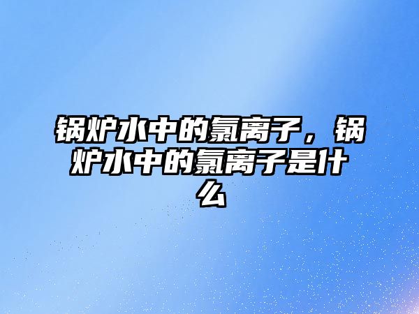 鍋爐水中的氯離子，鍋爐水中的氯離子是什么