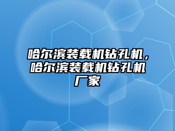 哈爾濱裝載機鉆孔機，哈爾濱裝載機鉆孔機廠家