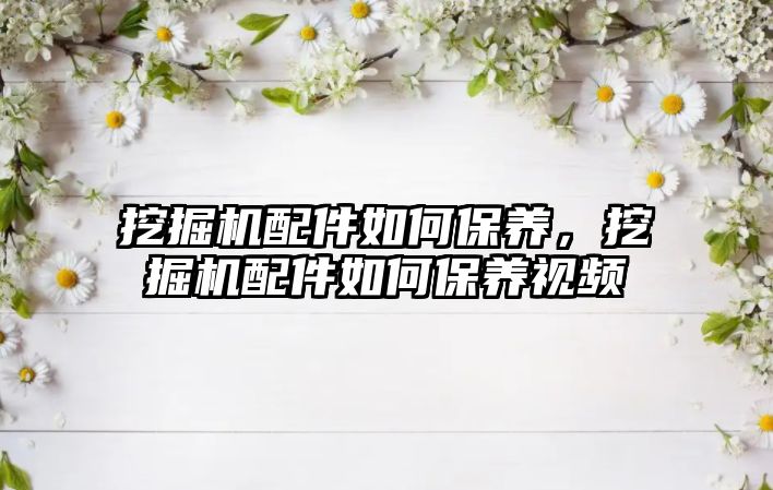 挖掘機配件如何保養(yǎng)，挖掘機配件如何保養(yǎng)視頻