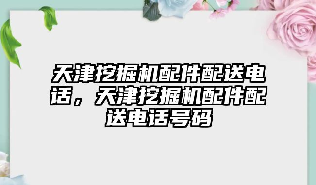 天津挖掘機配件配送電話，天津挖掘機配件配送電話號碼