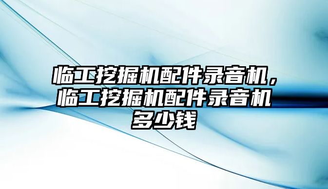 臨工挖掘機(jī)配件錄音機(jī)，臨工挖掘機(jī)配件錄音機(jī)多少錢