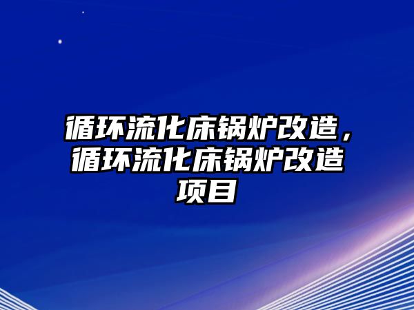 循環(huán)流化床鍋爐改造，循環(huán)流化床鍋爐改造項目