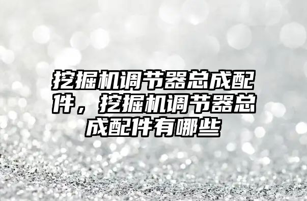 挖掘機調節(jié)器總成配件，挖掘機調節(jié)器總成配件有哪些