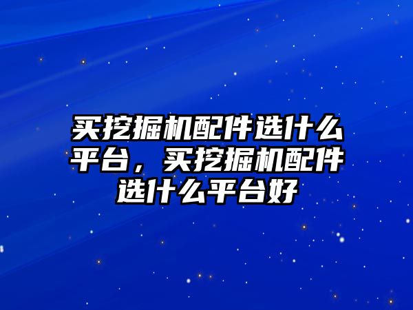 買挖掘機配件選什么平臺，買挖掘機配件選什么平臺好