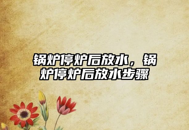 鍋爐停爐后放水，鍋爐停爐后放水步驟