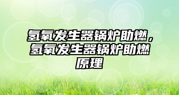 氫氧發(fā)生器鍋爐助燃，氫氧發(fā)生器鍋爐助燃原理