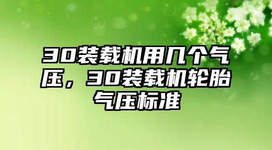 30裝載機用幾個氣壓，30裝載機輪胎氣壓標準