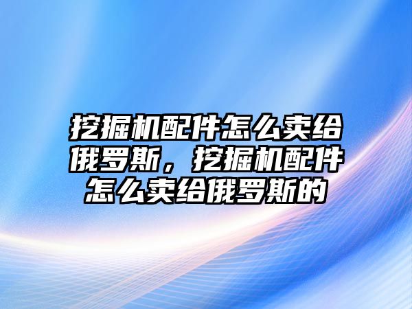 挖掘機配件怎么賣給俄羅斯，挖掘機配件怎么賣給俄羅斯的