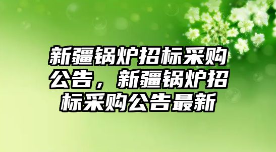 新疆鍋爐招標采購公告，新疆鍋爐招標采購公告最新