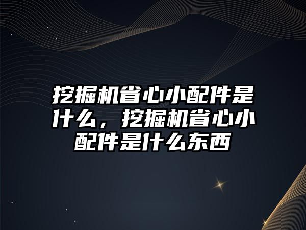 挖掘機(jī)省心小配件是什么，挖掘機(jī)省心小配件是什么東西