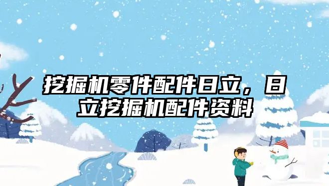 挖掘機零件配件日立，日立挖掘機配件資料