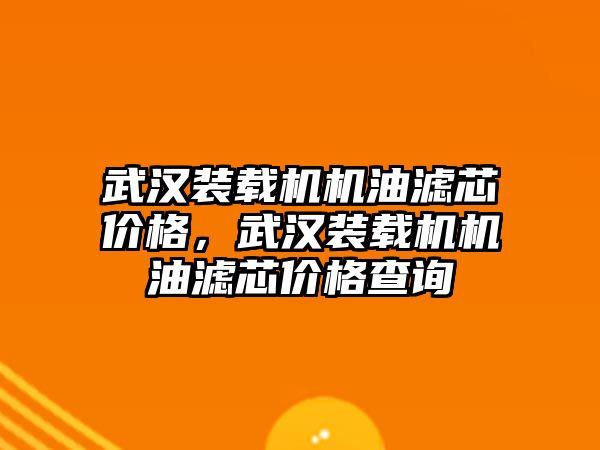 武漢裝載機(jī)機(jī)油濾芯價格，武漢裝載機(jī)機(jī)油濾芯價格查詢