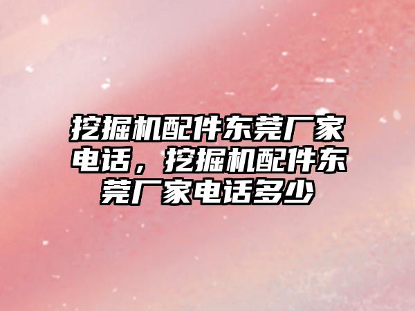 挖掘機配件東莞廠家電話，挖掘機配件東莞廠家電話多少