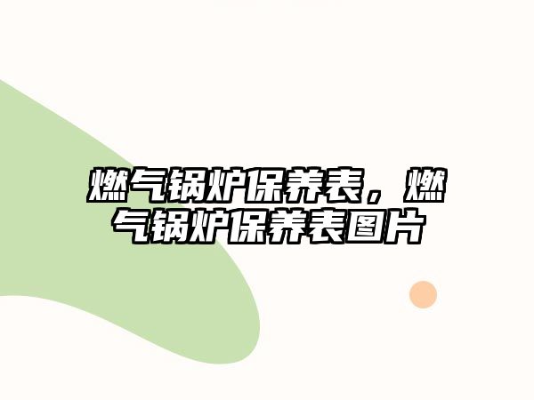 燃?xì)忮仩t保養(yǎng)表，燃?xì)忮仩t保養(yǎng)表圖片