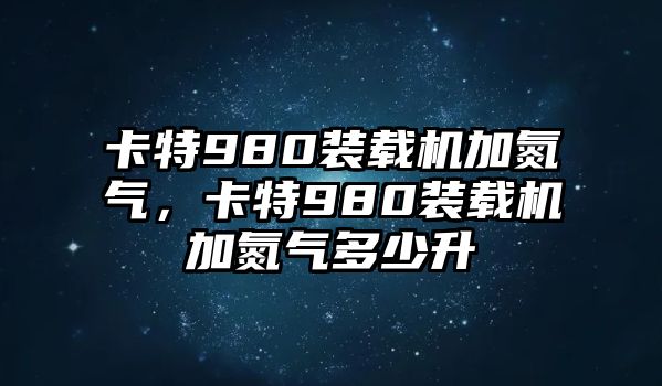 卡特980裝載機(jī)加氮?dú)猓ㄌ?80裝載機(jī)加氮?dú)舛嗌偕?/>	
								</i>
								<p class=