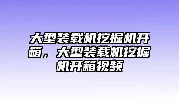 大型裝載機挖掘機開箱，大型裝載機挖掘機開箱視頻