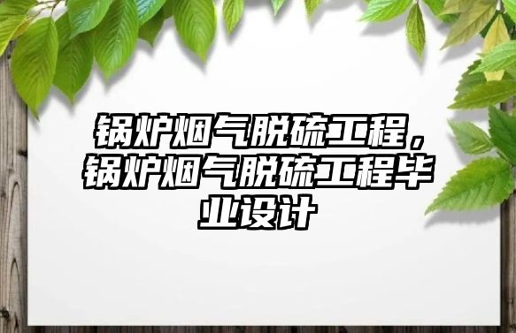 鍋爐煙氣脫硫工程，鍋爐煙氣脫硫工程畢業(yè)設(shè)計(jì)