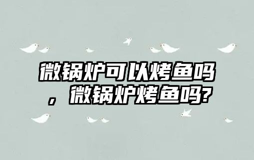 微鍋爐可以烤魚嗎，微鍋爐烤魚嗎?