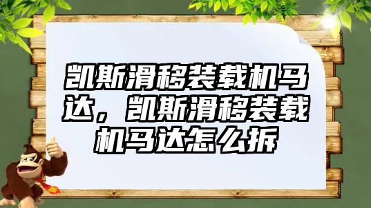 凱斯滑移裝載機(jī)馬達(dá)，凱斯滑移裝載機(jī)馬達(dá)怎么拆