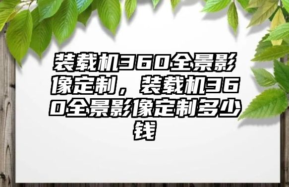 裝載機(jī)360全景影像定制，裝載機(jī)360全景影像定制多少錢