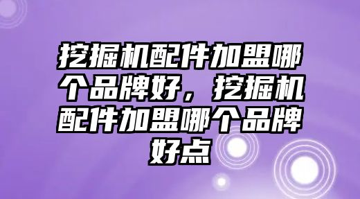 挖掘機(jī)配件加盟哪個品牌好，挖掘機(jī)配件加盟哪個品牌好點(diǎn)