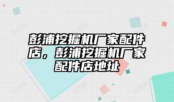 彭浦挖掘機廠家配件店，彭浦挖掘機廠家配件店地址