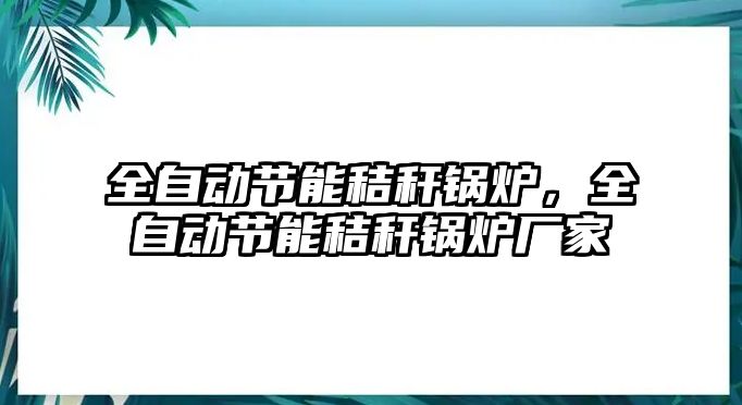 全自動節(jié)能秸稈鍋爐，全自動節(jié)能秸稈鍋爐廠家