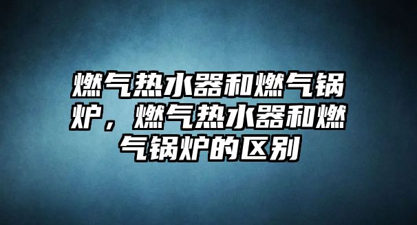 燃?xì)鉄崴骱腿細(xì)忮仩t，燃?xì)鉄崴骱腿細(xì)忮仩t的區(qū)別