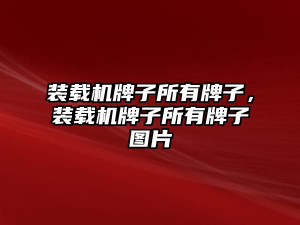 裝載機牌子所有牌子，裝載機牌子所有牌子圖片