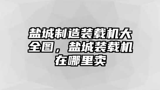 鹽城制造裝載機大全圖，鹽城裝載機在哪里賣