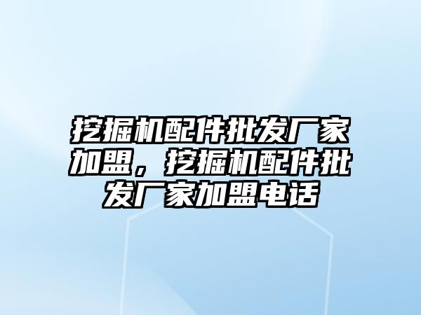 挖掘機配件批發(fā)廠家加盟，挖掘機配件批發(fā)廠家加盟電話