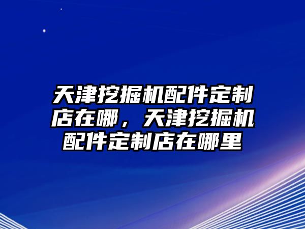 天津挖掘機(jī)配件定制店在哪，天津挖掘機(jī)配件定制店在哪里