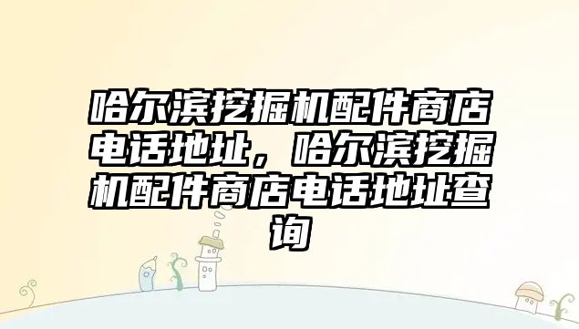 哈爾濱挖掘機配件商店電話地址，哈爾濱挖掘機配件商店電話地址查詢