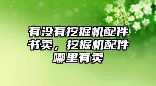 有沒有挖掘機(jī)配件書賣，挖掘機(jī)配件哪里有賣