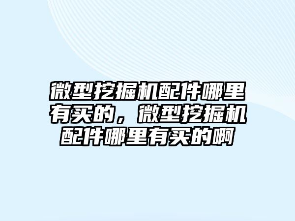 微型挖掘機配件哪里有買的，微型挖掘機配件哪里有買的啊