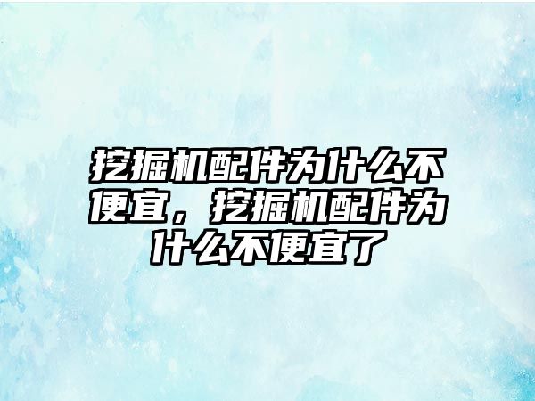 挖掘機配件為什么不便宜，挖掘機配件為什么不便宜了