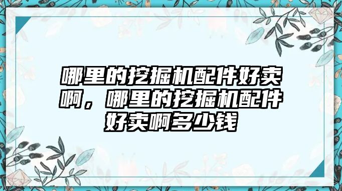 哪里的挖掘機配件好賣啊，哪里的挖掘機配件好賣啊多少錢