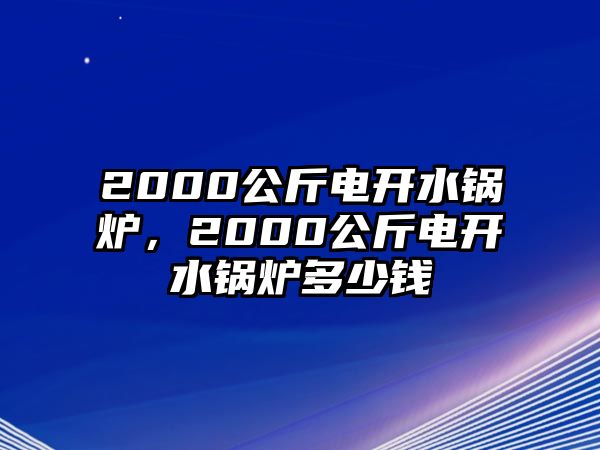 2000公斤電開(kāi)水鍋爐，2000公斤電開(kāi)水鍋爐多少錢(qián)