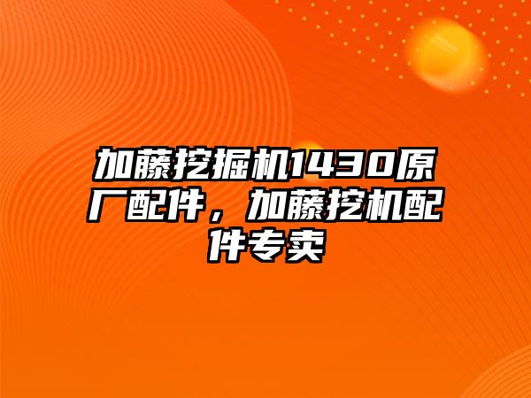 加藤挖掘機(jī)1430原廠配件，加藤挖機(jī)配件專賣