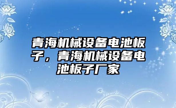 青海機械設(shè)備電池板子，青海機械設(shè)備電池板子廠家