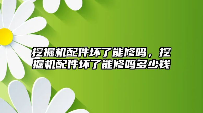 挖掘機配件壞了能修嗎，挖掘機配件壞了能修嗎多少錢