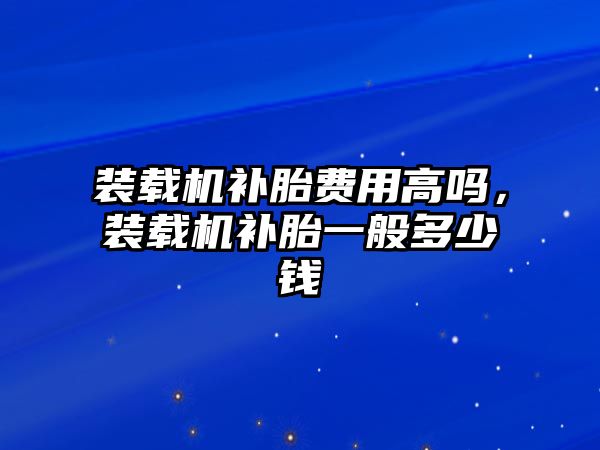 裝載機補胎費用高嗎，裝載機補胎一般多少錢