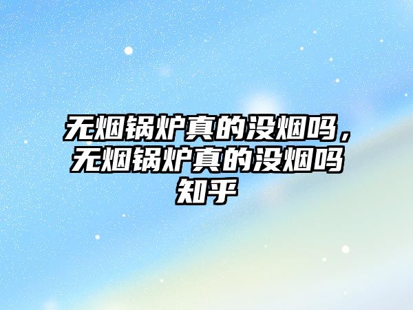 無煙鍋爐真的沒煙嗎，無煙鍋爐真的沒煙嗎知乎