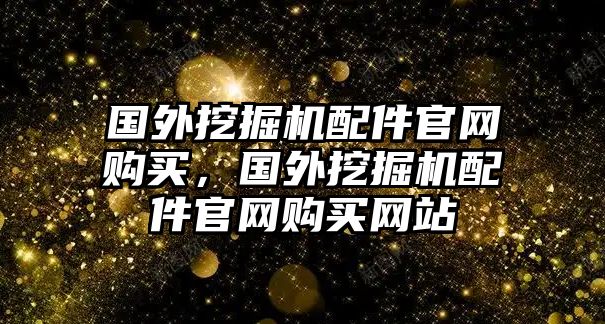 國外挖掘機配件官網(wǎng)購買，國外挖掘機配件官網(wǎng)購買網(wǎng)站