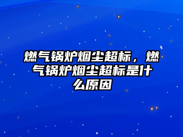 燃?xì)忮仩t煙塵超標(biāo)，燃?xì)忮仩t煙塵超標(biāo)是什么原因